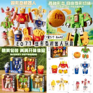 E077 双形态机器人玩具（1套5个）