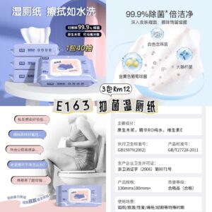 E163 抑菌湿厕纸（3包）