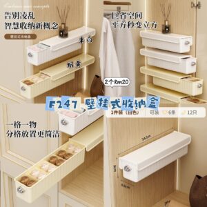 F247 壁挂式收纳盒 (2个) *如颜色缺货随机发