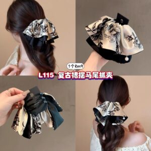 L115 复古裙摆马尾夹