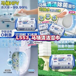 L553 马桶清洁湿巾 (3包)