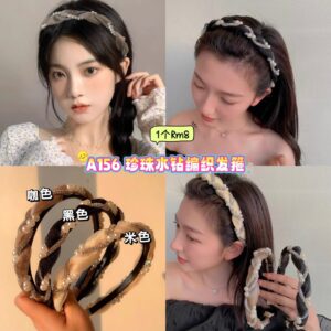 A156 珍珠水钻编织发箍