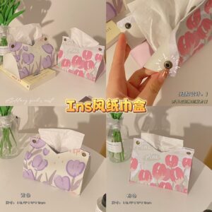 ZA282 Ins风纸巾盒(紫色）