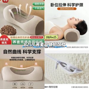 B259 全荞麦立体护颈枕 （2粒）