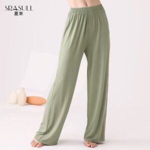 宽松阔腿裤（绿色-均码）