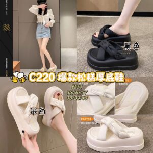 C220 爆款松糕厚底鞋（黑-36码）