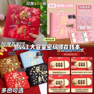 B443 大容量密码锁存钱本