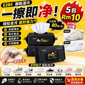 E284 擦鞋湿巾 (5包)