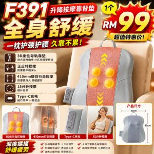F391 升降按摩靠背垫